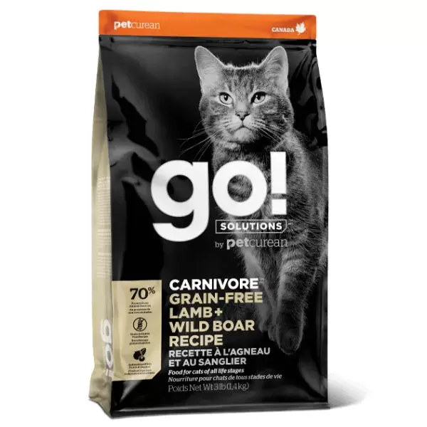 GO! Solutions Cat Food - Lamb and Boar Formula.